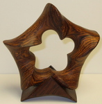 Cocobolo Wood Pentagonal Torus with Base, Figure 1