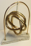 Bronze Triple Knot with Marble Base