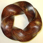 Cocobolo Wood Torus Knot, Figure 1