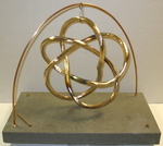 Bronze (3,5) Torus Knot, Figure 3 (with base)