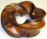 Cocobolo Wood (4,5) Torus Knot, Figure 3 (side view)