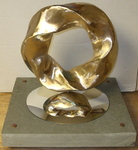 Bronze (3,5) Torus Knot, Figure 8 (with base)