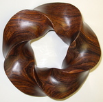 Cocobolo Wood (3,5) Torus Knot, Figure 2