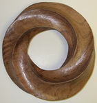 Claro Walnut (5,3) Torus Knot, Figure 1