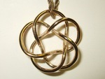 Bronze Tubular (3,5) Torus Knot