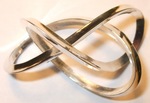 Silver 3-Sided Figure 8 Knot, Figure 2 by Alex J. Feingold