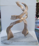 Bronze Helical Hypocycloid, Figure 1 by Alex J. Feingold