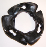 Bronze 6- Punctured Torus with Patina, Figure 1 by Alex J. Feingold