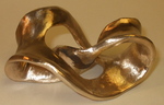 Bronze Pierced Mobius Band, Figure 2 by Alex J. Feingold