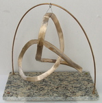 Bronze Trefoil Knot with Granite Base, Figure 2 by Alex J. Feingold
