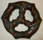 Bronze Genus 3 Torus Links with Patina, Figure 2 by Alex J. Feingold
