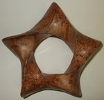 Maple Burl Pentagonal Torus Nontrivial 5-Crossing Knot, Figure 1 by Alex J. Feingold