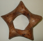 Maple Burl Pentagonal Torus Nontrivial 5-Crossing Knot, Figure 2 by Alex J. Feingold