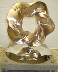 Bronze (3,5) Torus Knot, Figure 16 (with base) by Alex J. Feingold