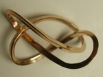 Gold Plated Mobius Figure 8 Knot by Alex J. Feingold