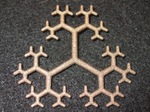 Bronze Steel Trivalent Tree Pendant, Figure 2 by Alex J. Feingold