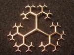 Rose Gold Plated Brass Trivalent Tree Pendant, Figure 3 by Alex J. Feingold