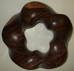 Cocobolo Wood Torus (3.5) Knot, Figure 2 by Alex J. Feingold