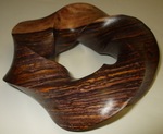 Cocobolo Wood (3.5) Torus Knot, Figure 3 by Alex J. Feingold