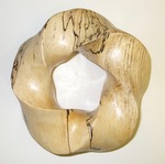 Spalted Tamarind Wood (3,5) Torus Knot, Figure 2 by Alex J. Feingold