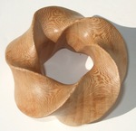 Sycamore Wood (3,5) Torus Knot, Figure 3 by Alex J. Feingold
