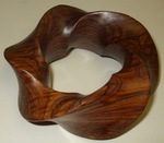 Cocobolo Wood (3,5) Torus Knot, Figure 3 by Alex J. Feingold