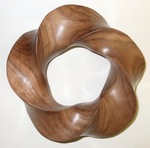 Figured Walnut (3,5), Torus Knot, Figure 1 by Alex J. Feingold