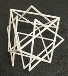 Thin metal rods, 3D printed sculpture, image 1 by Alex J. Feingold