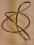 Trefoil Knot, 48" copper wire. Figure 1 by Alex J. Feingold