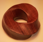 Torus link (4,2) Purpleheart wood. Figure 1 by Alex J. Feingold