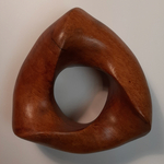 Torus Knot (2,3) Patagonian wood, Figure 1 by Alex J. Feingold