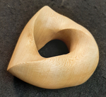 Torus Knot (2,3) Sycamore wood, Figure 3 by Alex J. Feingold