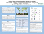 Thinking about conservation targets: recovery of complex versus simple ecological systems from invasive species management