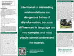 Lost in Translation: How Mistranslations Can Become Disinformation